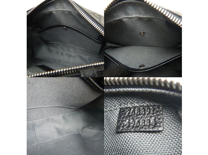 Bolsa de ombro Gucci em lona GG Supreme preta Preto - vista 9