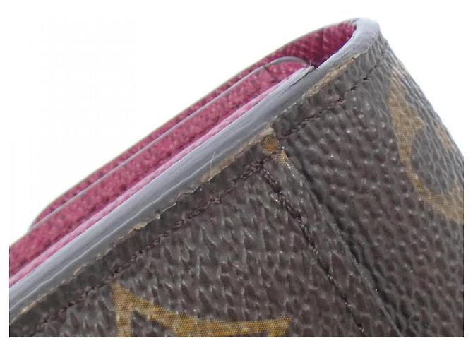 Portefeuille Sarah M62234 Monogram Louis Vuitton Marron Fuschia Monogramme - vue 4