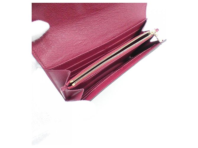 Portefeuille Sarah M62234 Monogram Louis Vuitton Marron Fuschia Monogramme - vue 9