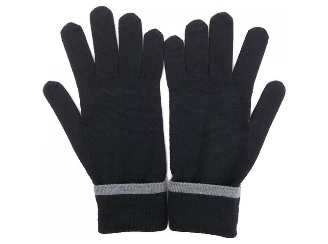 Guanti corti Louis Vuitton Marrone Nero - vista 2