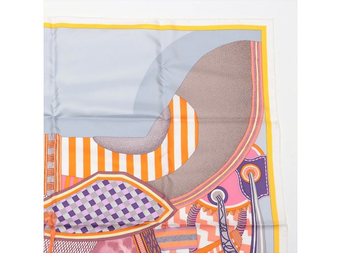 Hermès Hermes Carre 90 La Selle Imaginaire Schal Orange - Ansicht 3