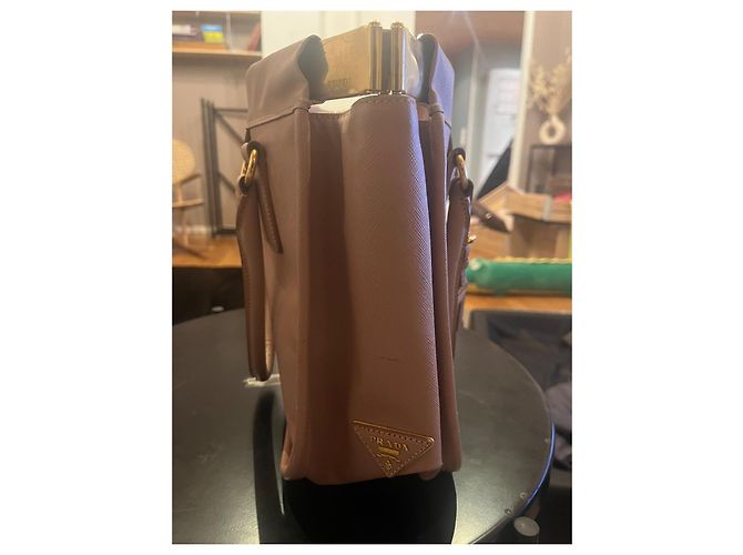 Tote Borsa a mano Prada in pelle beige - vista 3