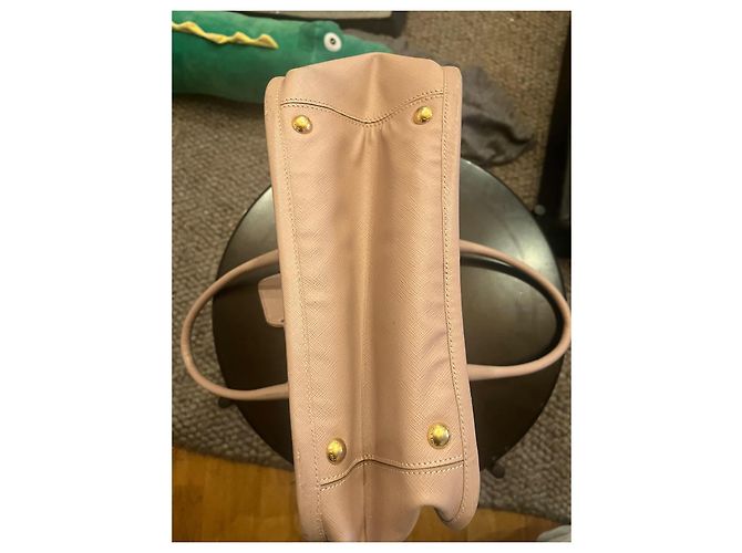 Tote Borsa a mano Prada in pelle beige - vista 9