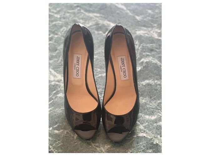 Jimmy Choo Peeptoe-Pumps Größe 40 (UK6.5) Schwarz - Ansicht 3