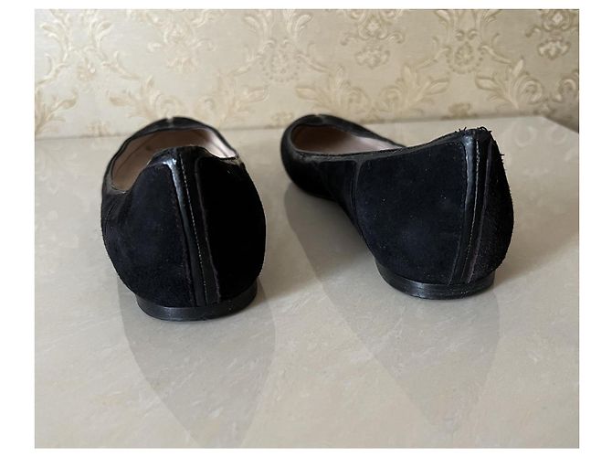 Dior Black Leather Ballet Flats - view 11