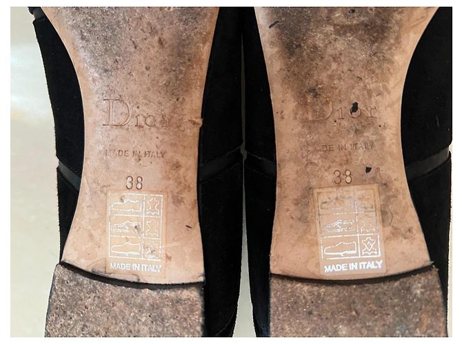 Dior Black Leather Ballet Flats - view 14