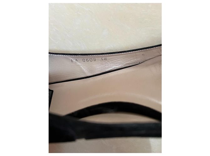 Dior Black Leather Ballet Flats - view 4