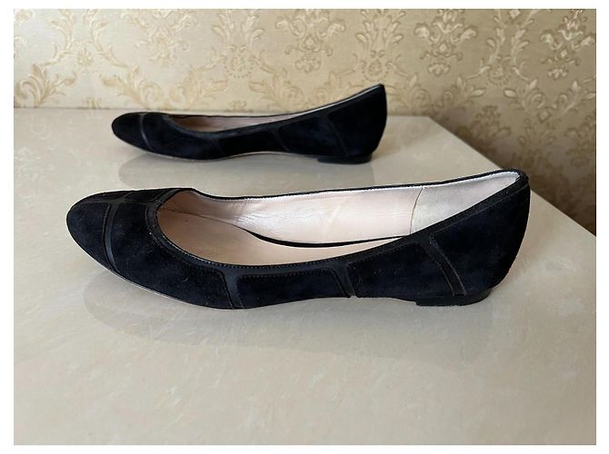 Dior Black Leather Ballet Flats - view 6