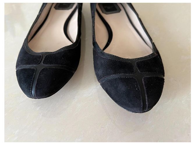 Dior Black Leather Ballet Flats - view 7