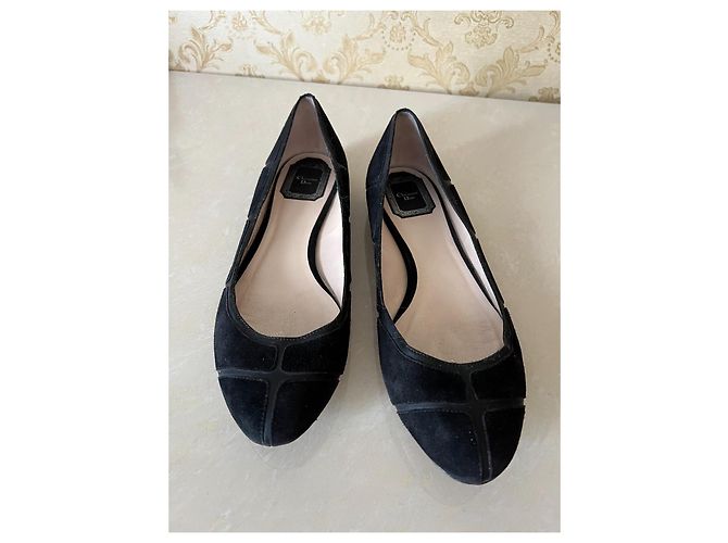Dior Black Leather Ballet Flats - view 8