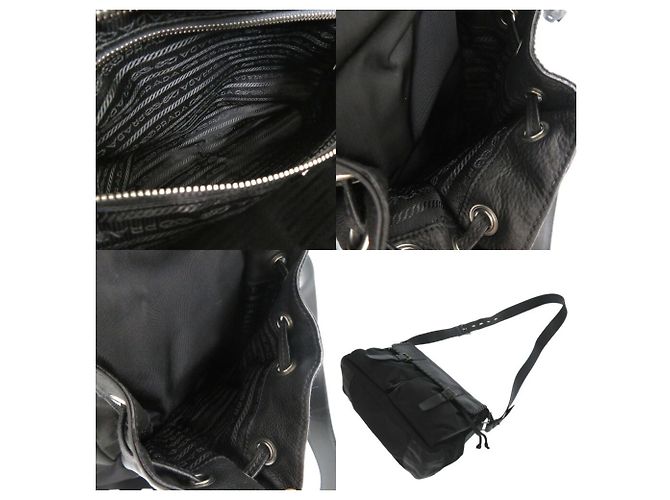 Prada Messenger- und Schultertasche Schwarz - Ansicht 7
