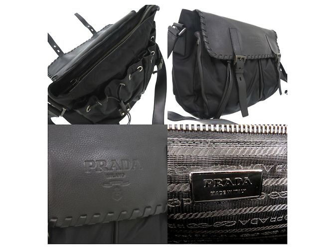 Prada Messenger- und Schultertasche Schwarz - Ansicht 9