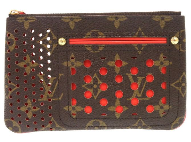 Pochette perforata Monogram Louis Vuitton Arancione Monogramma - vista 2