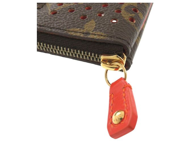 Pochette perforata Monogram Louis Vuitton Arancione Monogramma - vista 8