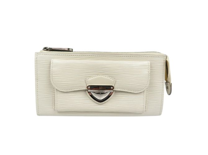 Monedero de cuero Epi Louis Vuitton Blanco roto - vista 2