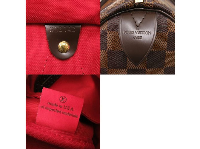 Borsa Louis Vuitton Speedy 25 Damier Marrone Damier ebene - vista 11