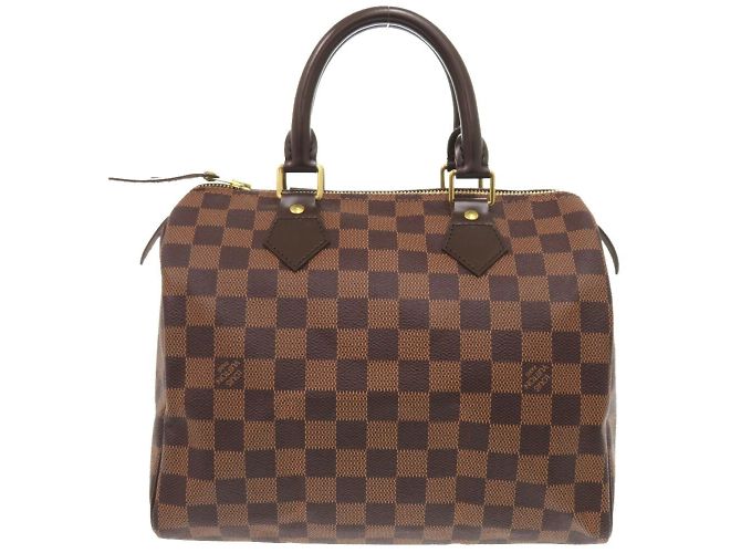 Borsa Louis Vuitton Speedy 25 Damier Marrone Damier ebene - vista 3