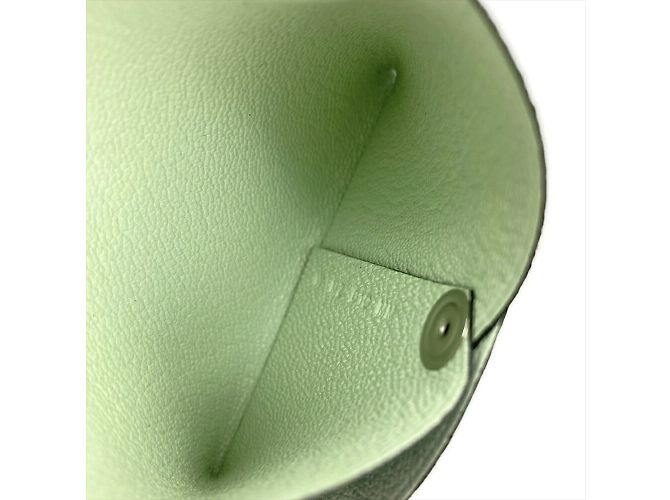 Hermès Monedero Hermes Bastia Verso en cuero de cabra verde - vista 5