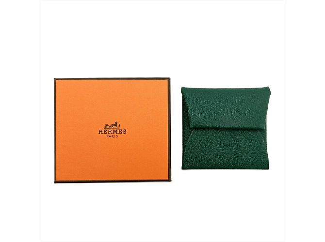 Hermès Monedero Hermes Bastia Verso en cuero de cabra verde - vista 6