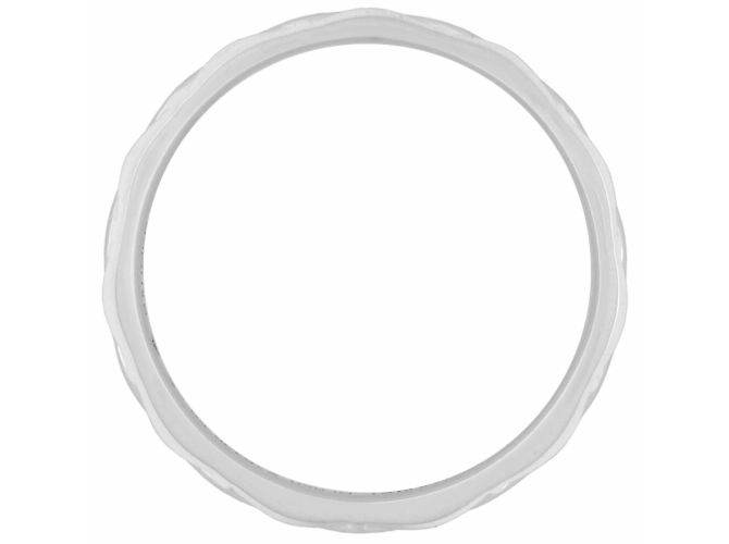 Bague Band Matelassé CHANEL en Platine 950 - vue 2