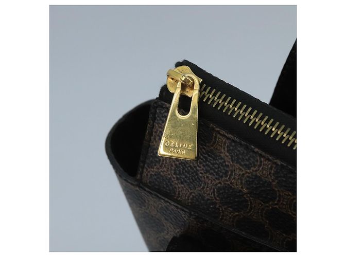 Céline Sac à main en toile Macadam CELINE PVC noir Auth 111195 - vue 14