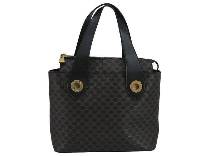 Céline Sac à main en toile Macadam CELINE PVC noir Auth 111195 - vue 2