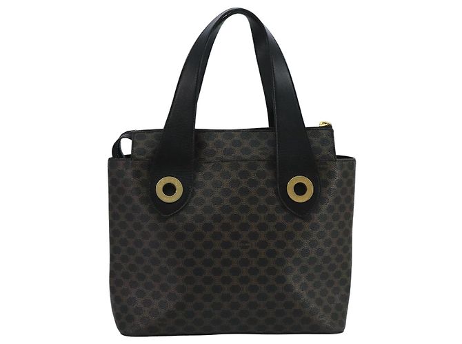 Céline Sac à main en toile Macadam CELINE PVC noir Auth 111195 - vue 3