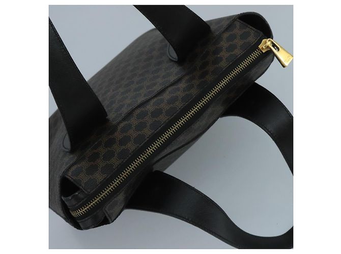 Céline Sac à main en toile Macadam CELINE PVC noir Auth 111195 - vue 6