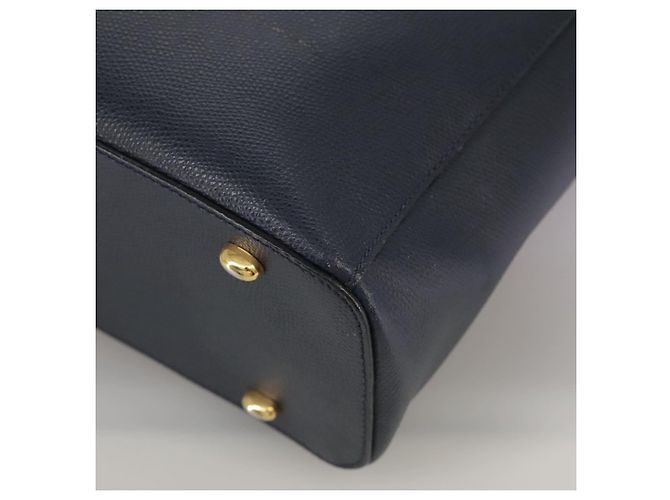 Céline Bolso de mano de cuero azul marino Auth yk17129 - vista 11