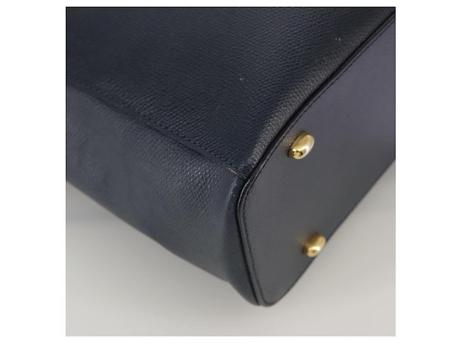 Céline Bolso de mano de cuero azul marino Auth yk17129 - vista 12