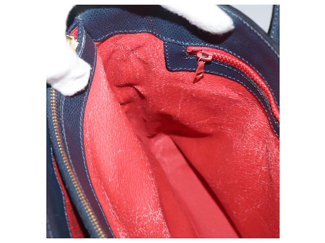 Céline Bolso de mano de cuero azul marino Auth yk17129 - vista 17