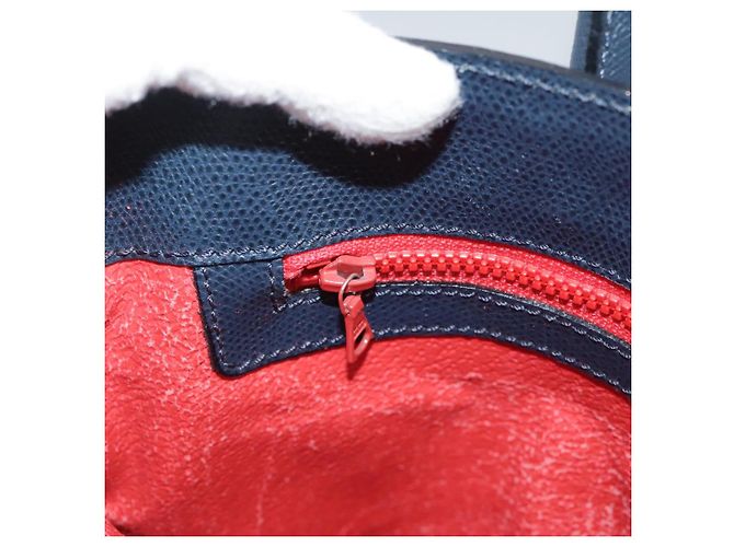 Céline Bolso de mano de cuero azul marino Auth yk17129 - vista 18