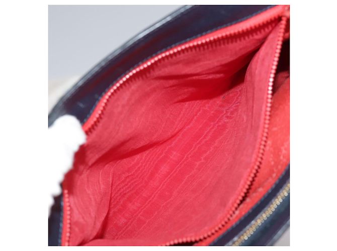 Céline Bolso de mano de cuero azul marino Auth yk17129 - vista 19