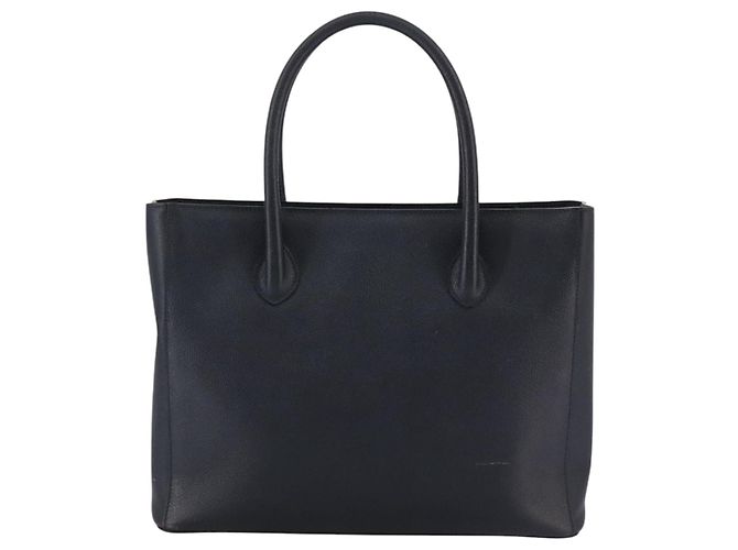 Céline Bolso de mano de cuero azul marino Auth yk17129 - vista 2