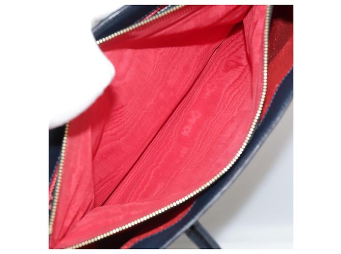 Céline Bolso de mano de cuero azul marino Auth yk17129 - vista 21