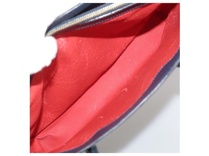 Céline Bolso de mano de cuero azul marino Auth yk17129 - vista 22