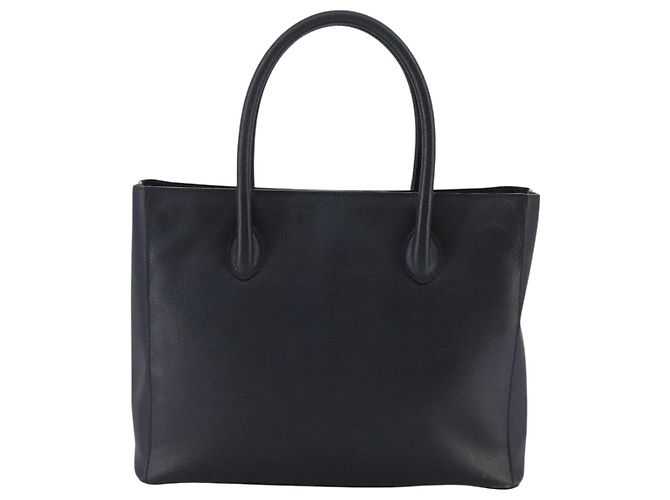 Céline Bolso de mano de cuero azul marino Auth yk17129 - vista 3