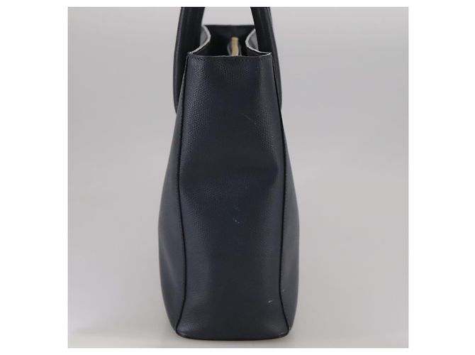 Céline Bolso de mano de cuero azul marino Auth yk17129 - vista 4
