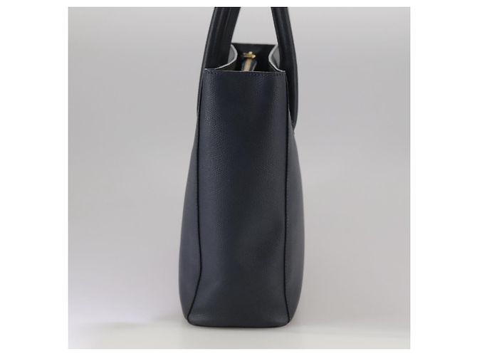 Céline Bolso de mano de cuero azul marino Auth yk17129 - vista 5