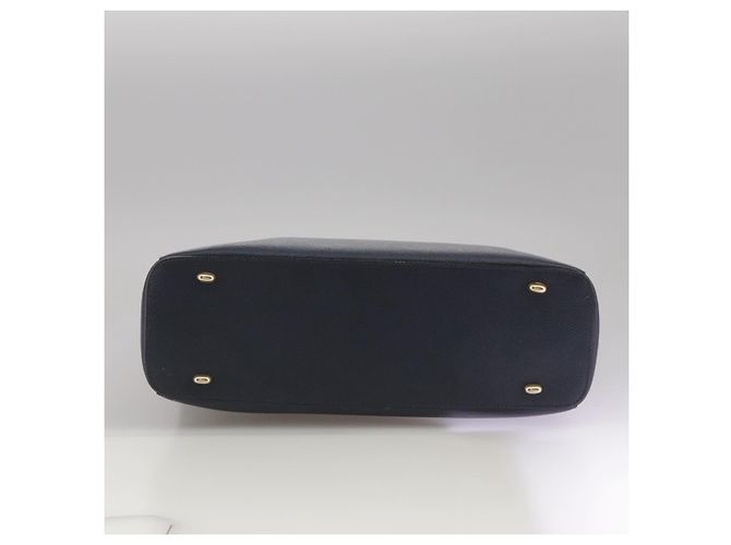 Céline Bolso de mano de cuero azul marino Auth yk17129 - vista 9