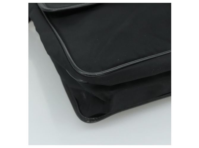 Borsa a spalla PRADA in nylon nero Auth am7560 - vista 11
