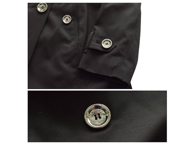 Abrigo trench negro con cinturón y doble botonadura Michael Michael Kors talla S - vista 6