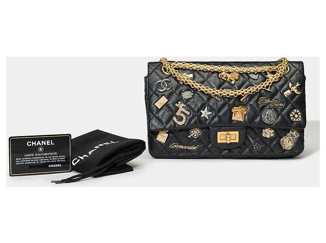 Borsa CHANEL 2.55 in Pelle Nera - 102479 Nero - vista 2