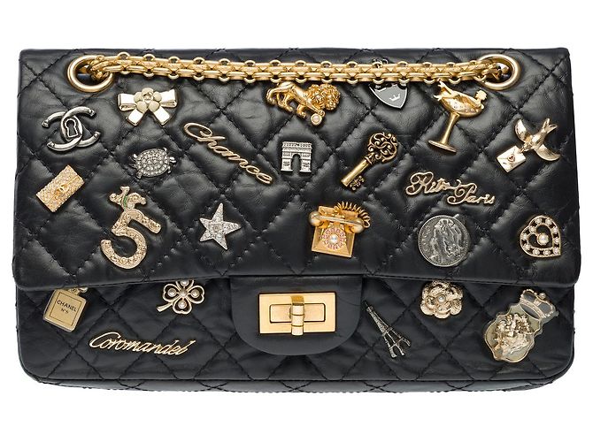 Borsa CHANEL 2.55 in Pelle Nera - 102479 Nero - vista 3