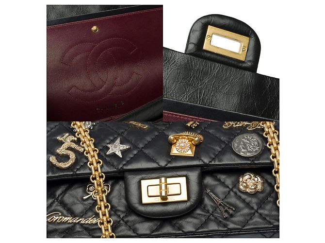 Borsa CHANEL 2.55 in Pelle Nera - 102479 Nero - vista 7
