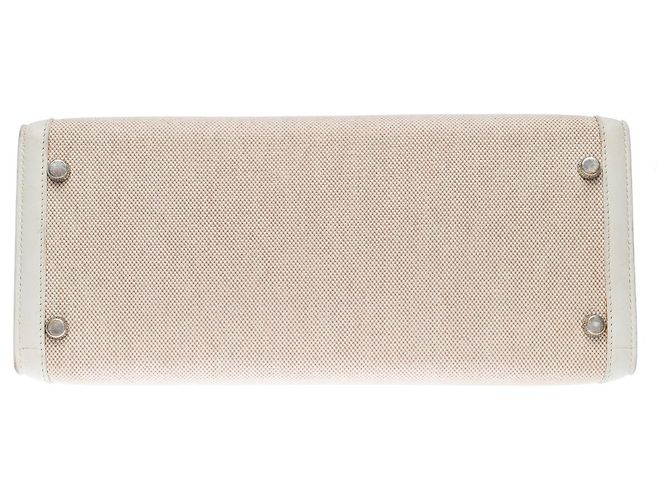 Hermès HERMES Kelly 28 Bag in White Canvas - 102428 - view 10