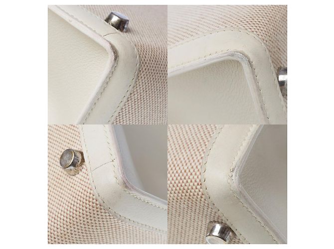 Hermès HERMES Kelly 28 Bag in White Canvas - 102428 - view 11