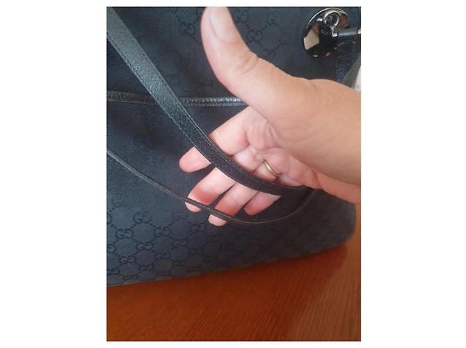 Borsa a mano Gucci Eclipse nera in tessuto Nero - vista 10