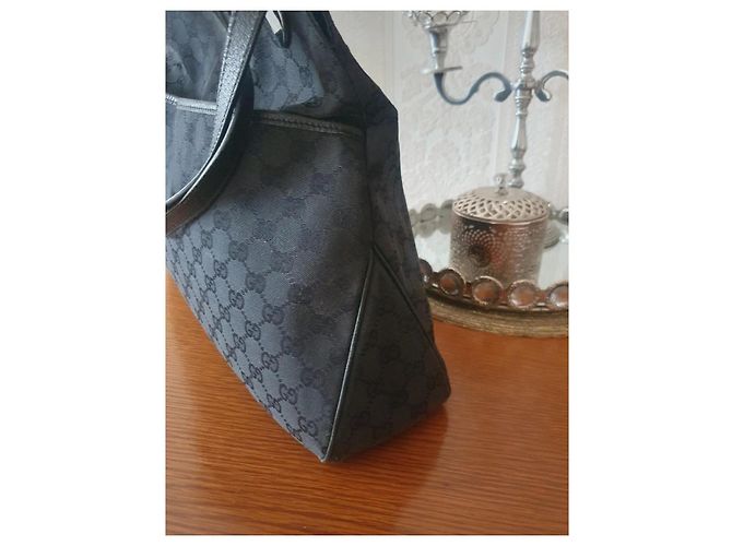 Borsa a mano Gucci Eclipse nera in tessuto Nero - vista 12