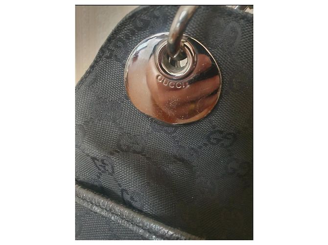 Borsa a mano Gucci Eclipse nera in tessuto Nero - vista 9